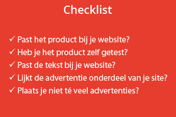 Checklist voor affiliate marketing