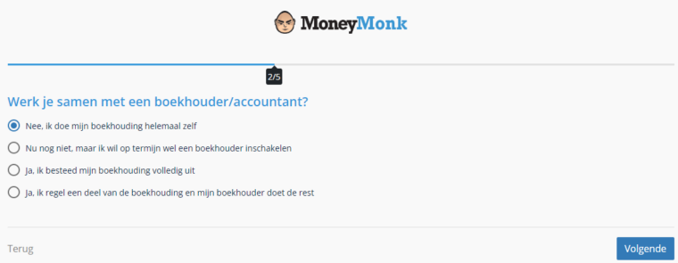 Met MoneyMonk kun je geen boekhouding importeren. Wel kun je de boekhouding uitbesteden.